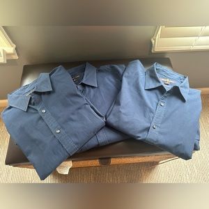 Michael Kohrs 3 of the same blue button down shirts